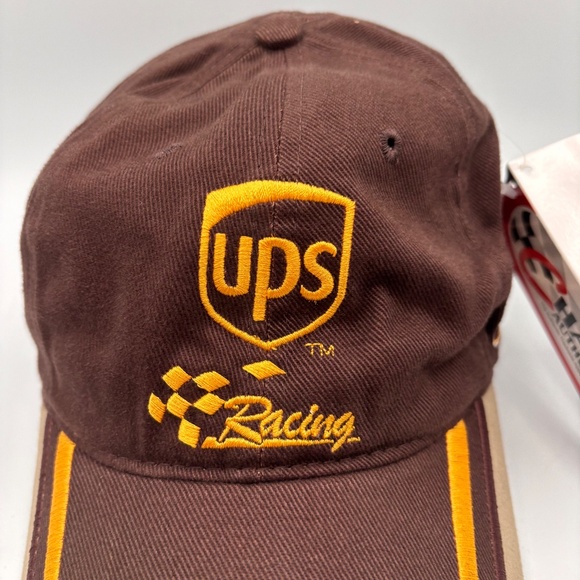 UPS Checkered Logo Dale Jarrett #88 NASCAR Brown/Gold Racing Collectible Hat - Picture 2 of 16